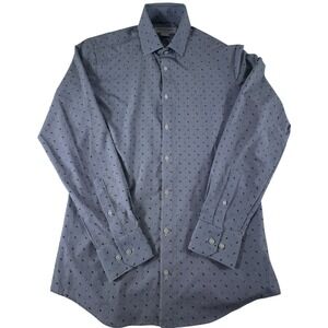 Mizzen+Main Performance Mens S Blue Trim‎ Fit Long Stretch Double Dots
